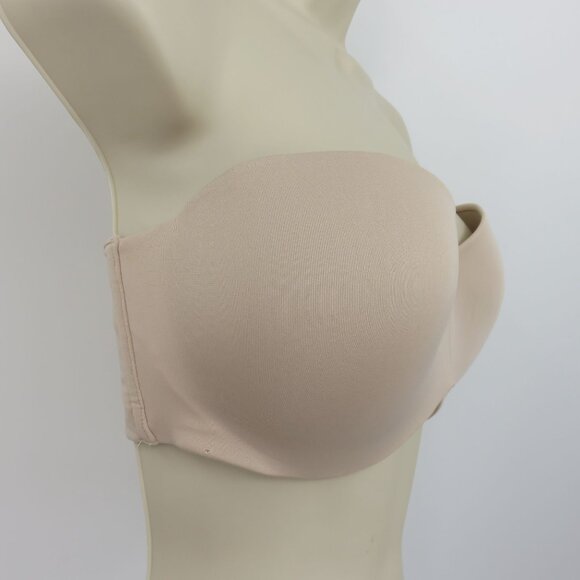 Maidenform 40C Beige Underwire Lined Expressions Stay Put Strapless Bra SE0004 - Picture 2 of 14